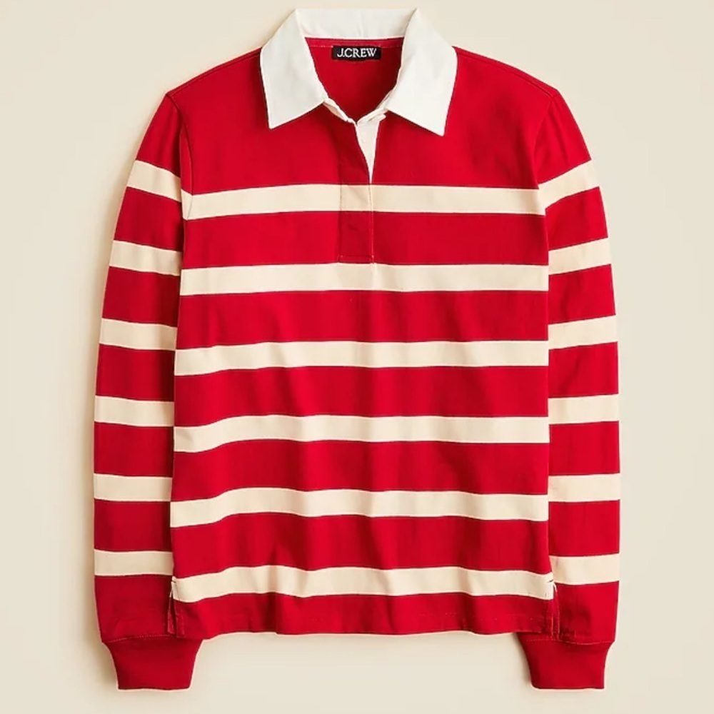 J crew New premium-weight classic rugby shirt